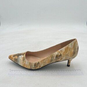 YDN Women Low Kitten Heel Pumps Pointed Toe Dress Shoes for Office Lady